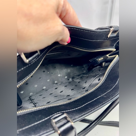 Kate Spade Staci Medium Satchel in black made from Saffiano leather - Picture 12 of 14